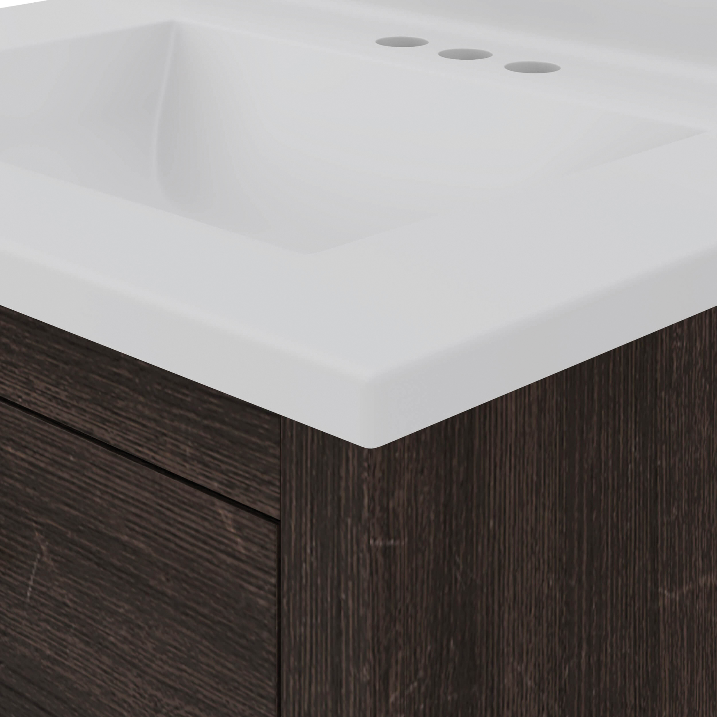 Craft + Main Reese Series RSMVT2534 Vanity Combo, 24 in W Cabinet, 18-1/2 in D Cabinet, 34 in H Cabinet, MDF, Mocha - 5