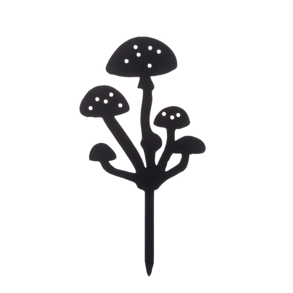 Ganz MG190585 Garden Pick, Laser-Cut Mushroom, Multi-Colo