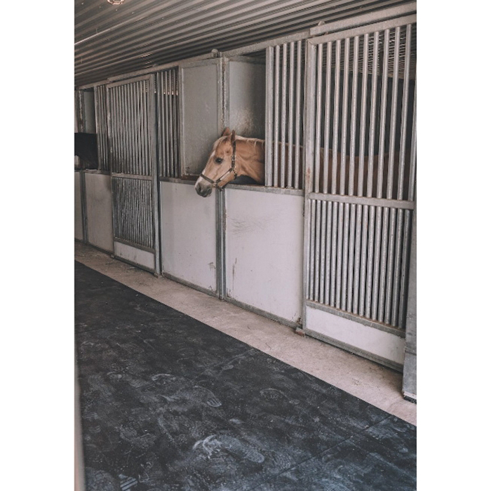 3001135 Rolled Utility Mat, 36 in L, 60 in W, Rubber, Black