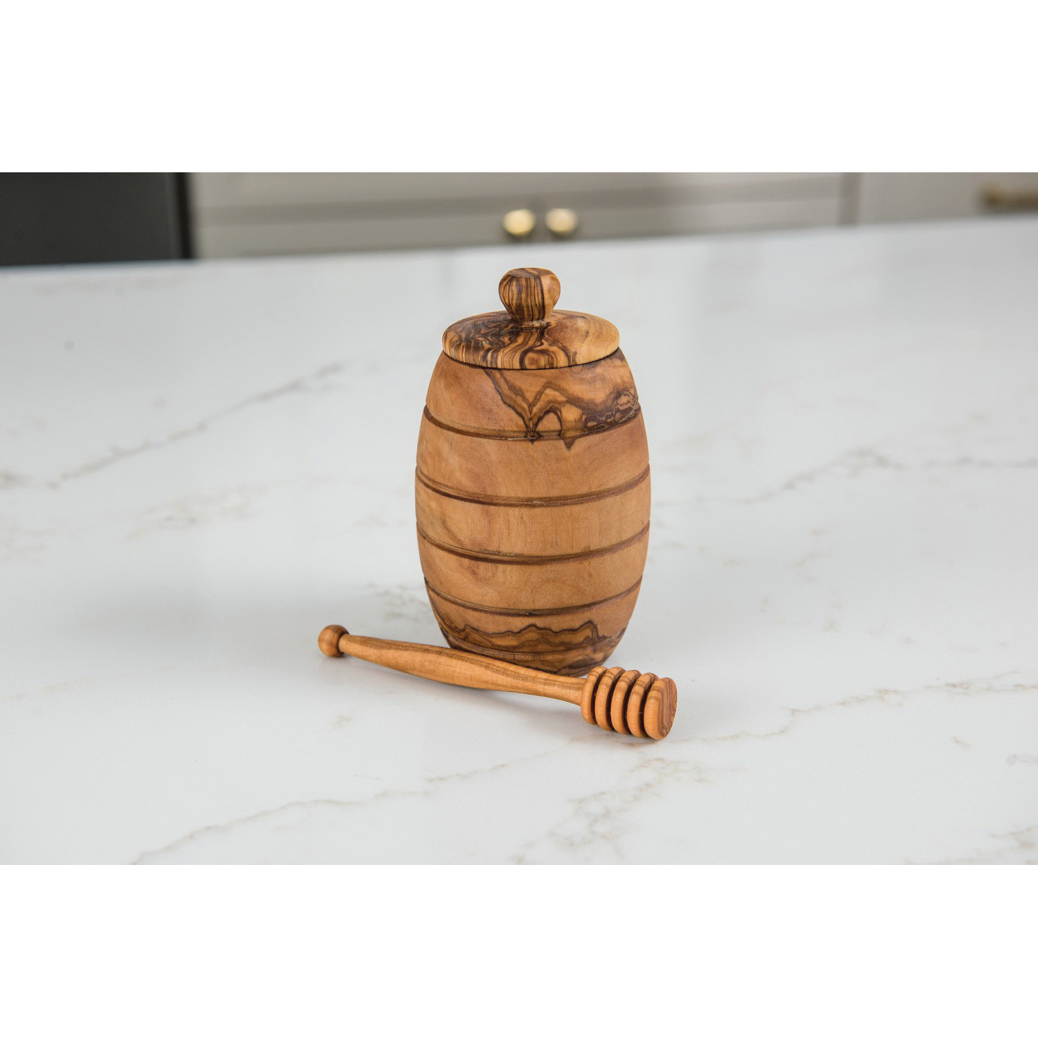 Olive Wood Honey Pot