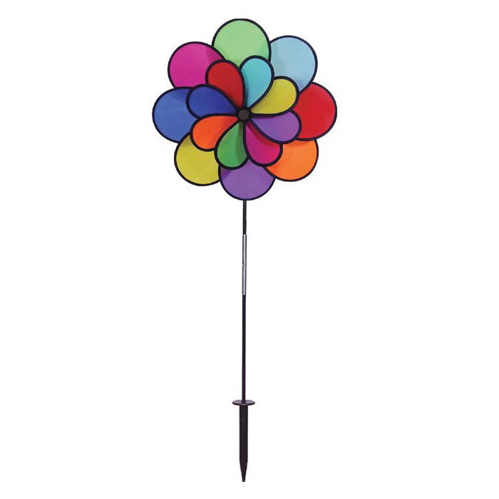 Gardener Select 18 Gardener Select 18 Double Petal Flower Pinwheel, 28 in H, Nylon Fabric/Plastic - 1