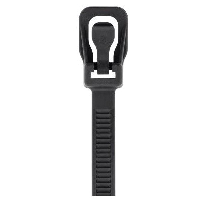 Everytie 12 in Cable Tie 20 pk, Retyz, Easy Release, Black - 2
