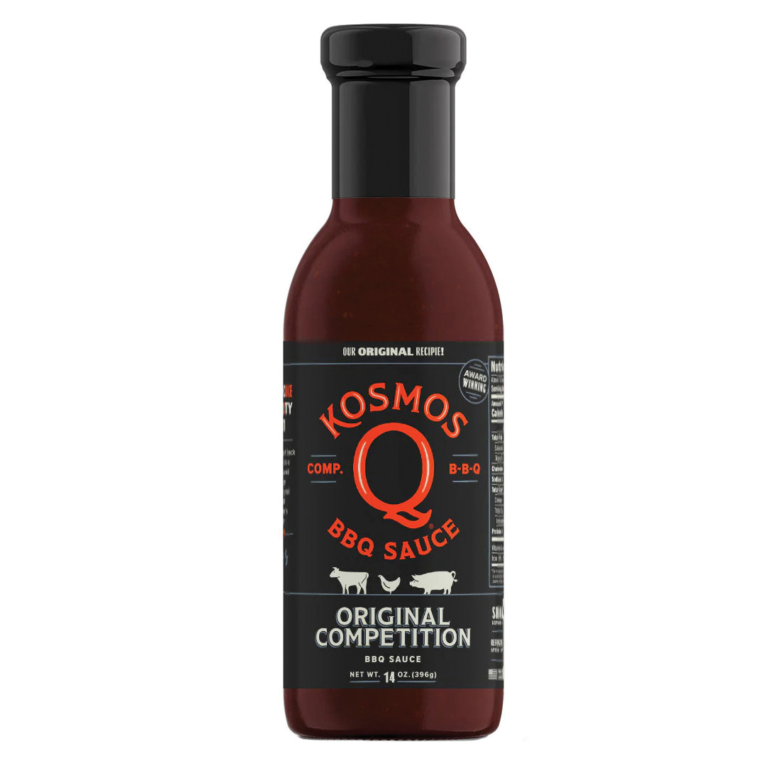 KOS-COMP-15X1 BBQ Sauce, Original, 14 oz Bottle