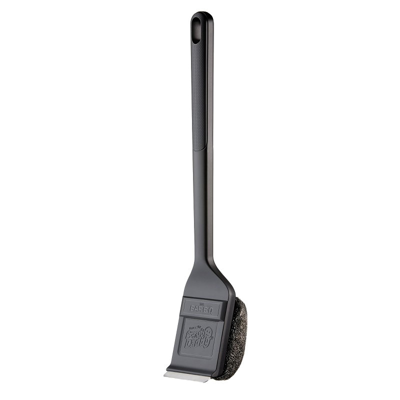 Mr. BAR-B-Q 60400SDZ Bristle-Free Steam Clean BBQ Brush, Stainless Steel Bristle, Plastic Handle, Easy Grip, Textured Handle