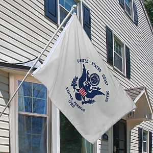 Valley Forge BTUSCG3 Coast Guard Military Flag, Nylon, 5 ft L, 3 ft W - 2