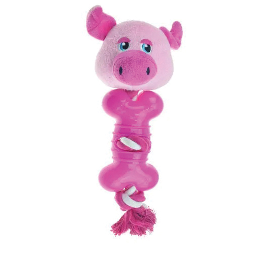 US2216 15 Dog Toy, Ropers Toy, Pig