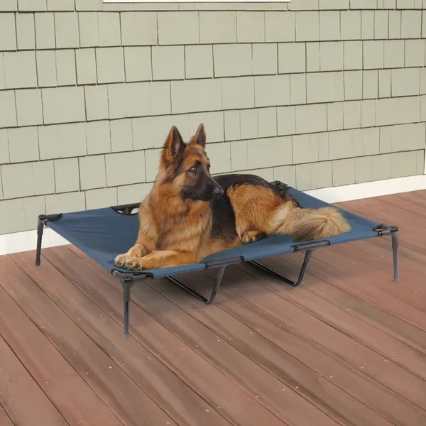 ZW9023 24 19 Pet Cot, 48 in L, 36 in W, Polyester Cover, Blue