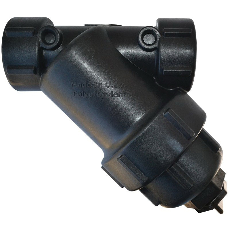 LS150-80 Y-Strainer with Screen, 9-7/8 in L, 80 Mesh, EPDM/Polymer/Stainless Steel, Black