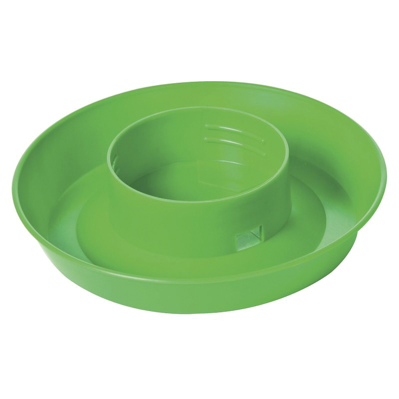 742LIMEGREEN Screw-On Base, 6 in Dia, 1-1/2 in H, 1 qt Capacity, Plastic, Lime Green