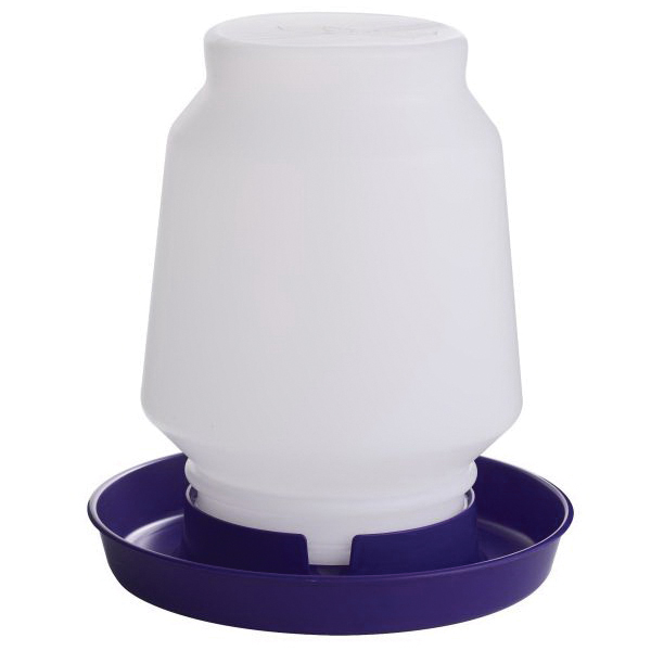 7506PURPLE Poultry Fount, 1 gal Capacity, Plastic, Purple, Screw-On Mounting