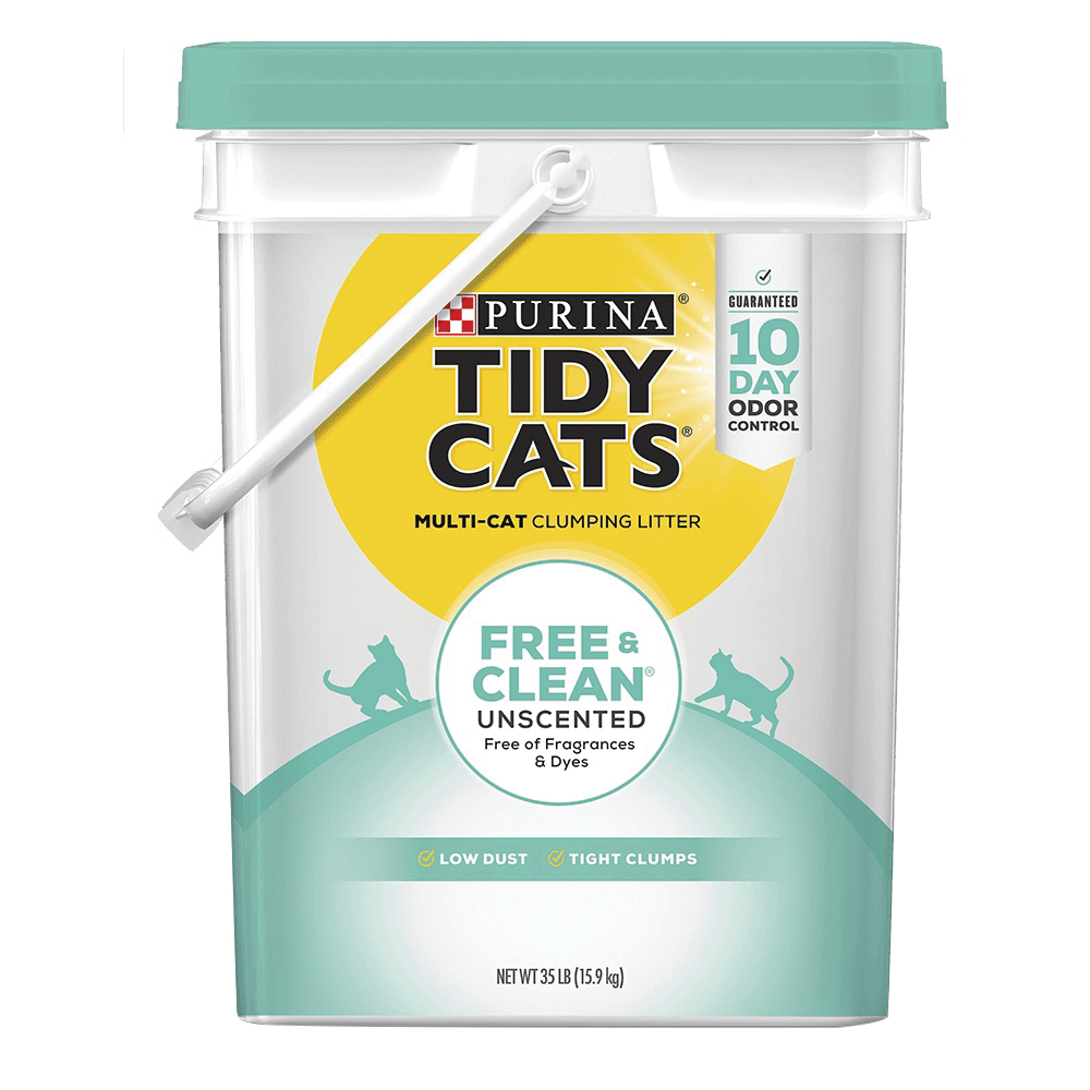 Free & Clean 16858 Clumping Cat Litter, 35 lb Pail