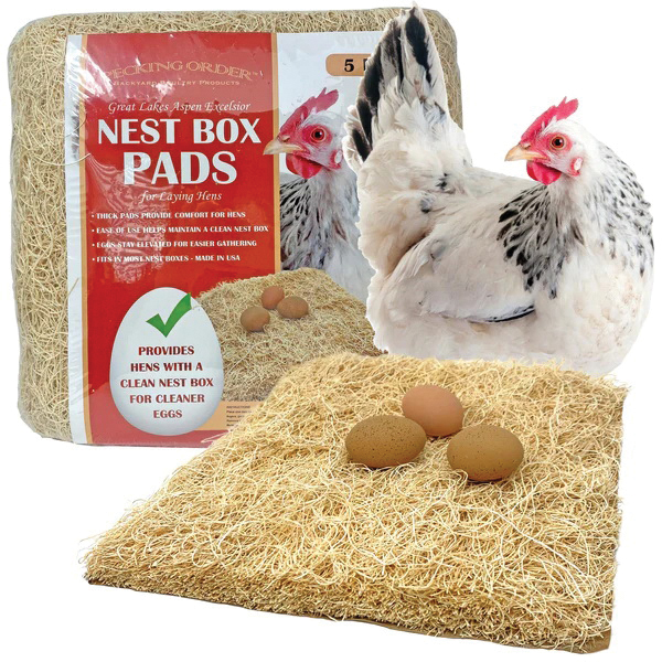 9306 Nest Box Pads, 13 in H, 13 in W, Wood Fiber