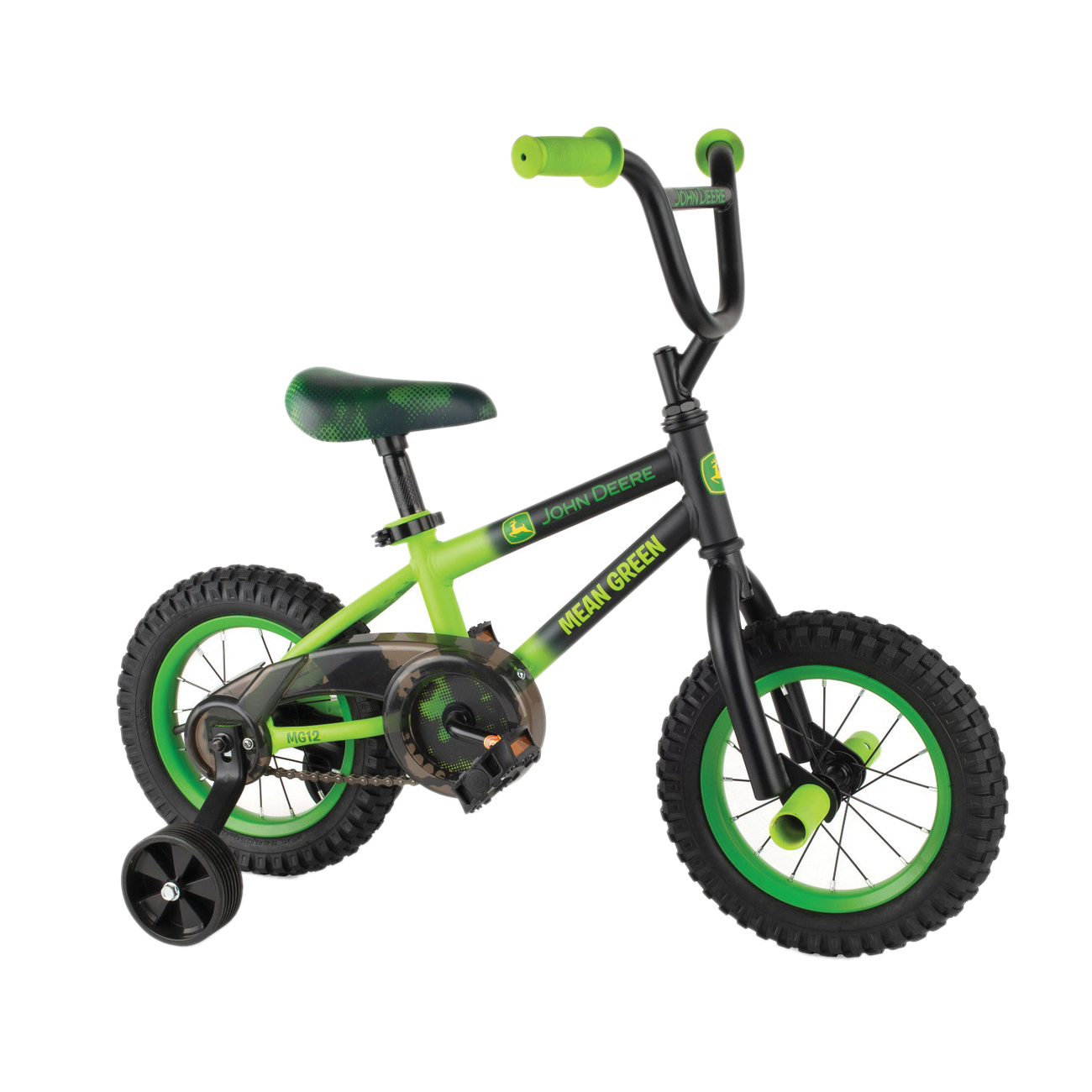 46397 Kid's Bicycle, Boy's, 3 Years and Up, Steel Frame, Mean Green