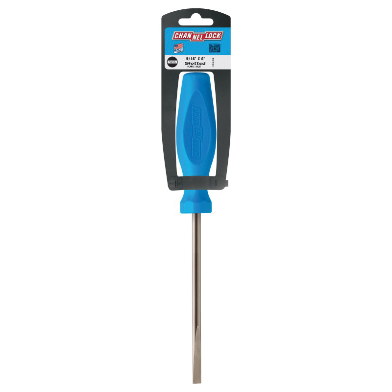 Channellock S566H Professional Screwdriver, 5/16 in Drive, Slotted Drive, 11 in OAL, 6 in L Shank