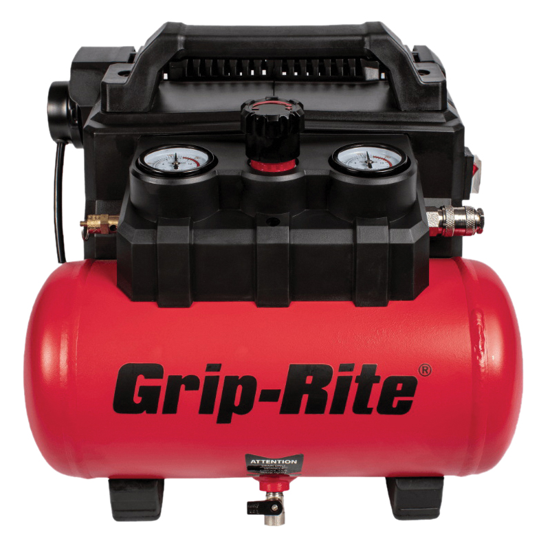 GR200QW Ultra Quiet Air Compressor, 1.5 gal Tank, 1 hp, 90 psi Pressure, 3.2 cfm Air