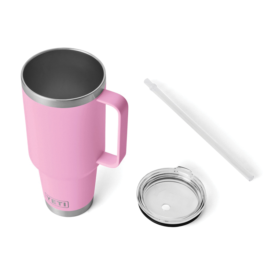 Yeti Rambler Series 21071502785 Straw Mug, 42 oz, Stainless Steel, Power Pink, Insulated - 3