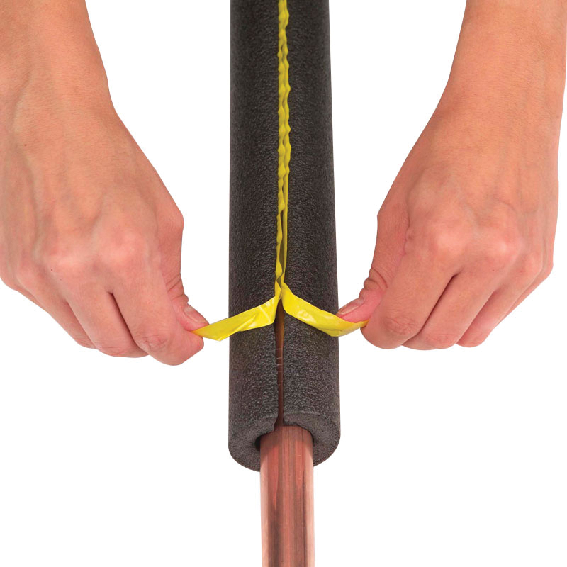 50220 Self-Sealing Tube Pipe Insulation, 6 ft L, Polyethylene, Black, 7/8 in Pipe