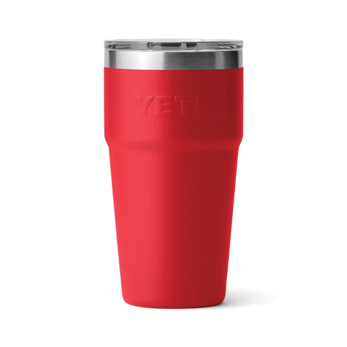 Stackable Cup, Yeti, Rambler, 20 oz, Magslider Lid, Stainless Steel, Rescue Red, Insulated - 3
