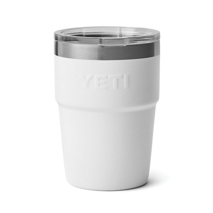 Stackable Cup, Yeti, Rambler, 16 oz, Magslider Lid, Stainless Steel, White, Insulated - 3