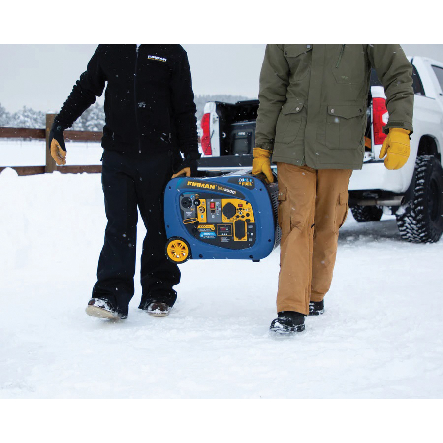 Firman WH03041 Portable Generator, 30 A, 120 VAC, Gasoline, LPG, 1.8 gal Tank, 9 hr Run Time, Recoil Start