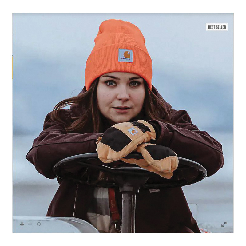 Carhartt A18 Series A18-R95-OS Beanie, Carhartt Patch, Knitted, Unisex, One-Size, Acrylic, Apple Butter - 2