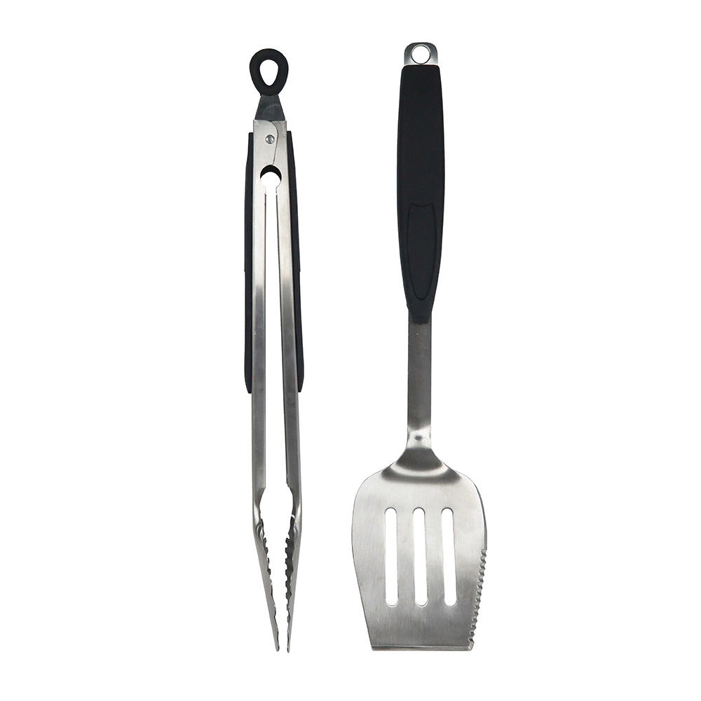 02939Y Barbecue Set, Stainless Steel Blade, Stainless Steel, Rubber Handle, Comfortable, Non-Slip Handle