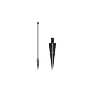 QFPST40 Post and Spike, 1 in W, 40 in Post, 11-3/4 in Spike H, Metal, Black, Painted