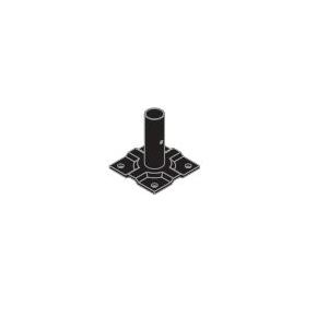 QFSM3 Surface Mount Plate, Metal, Black, Painted, For: 1 in Quick-Fence Posts
