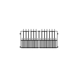 TEDGQF1 Tiger Eye Double Gate, 29 in W Gate, 34 in H Gate, Metal Frame, Black