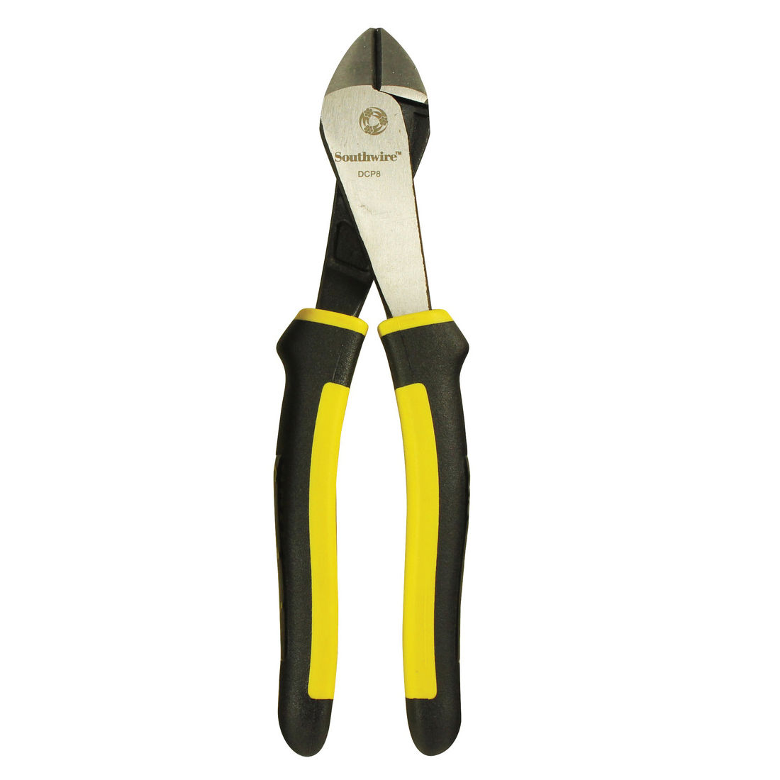 DCP8 High-Leverage Cutting Plier, 8 in OAL, Black/Yellow Handle, Comfort Grip Handle