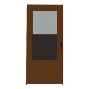 298-SS-36-Brown Single-Vent Storm Door, 81 in H x 36 in W, Traditional, Brown