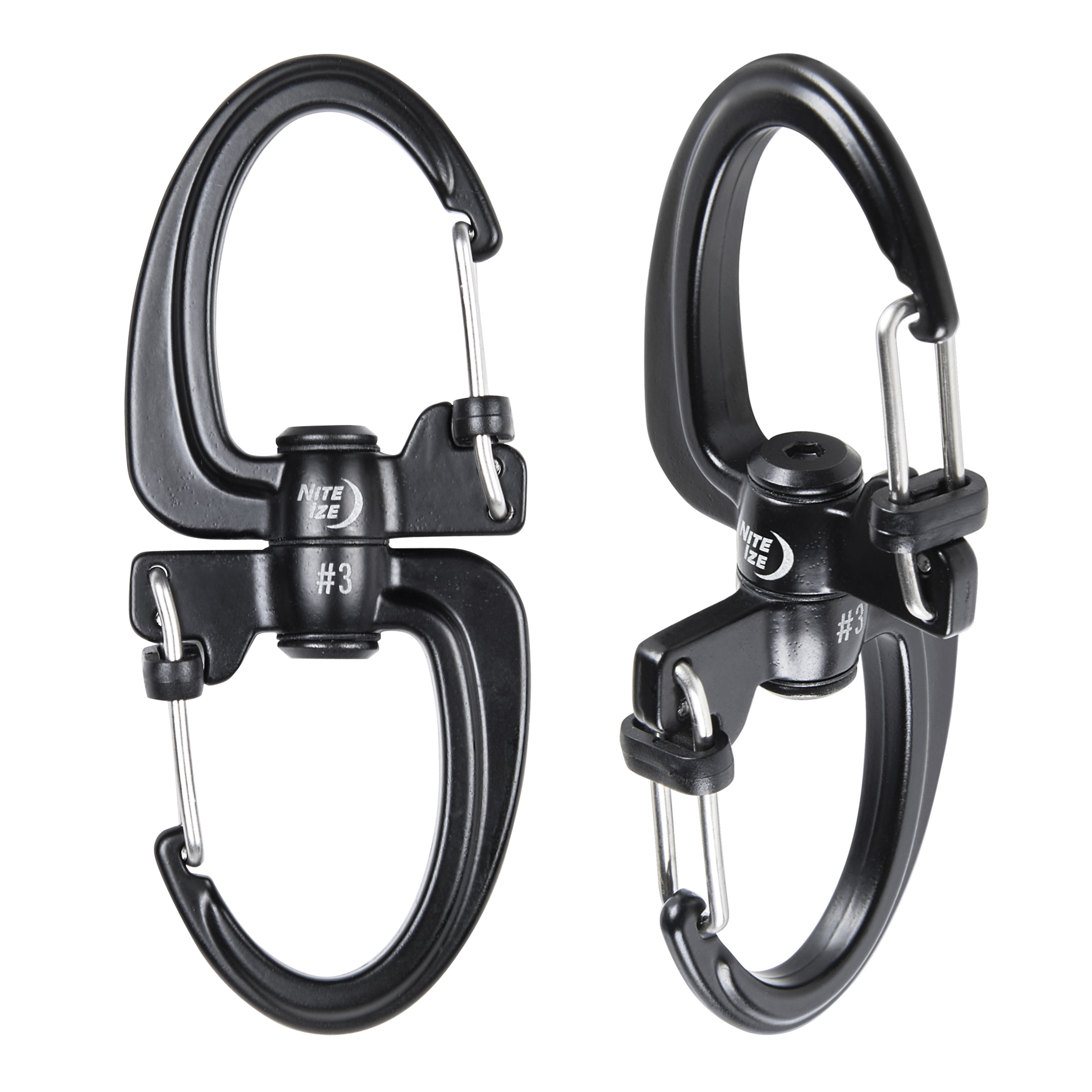 S-BINER 360 SLIDELOCK Series SBLR3-01-R3 Dual Carabiner, Wire, 1.3 in L, Zinc Alloy