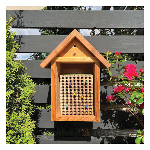 Crown Bees 210310 Insect House, 10 in W, 14 in H, Tower, Cedar Wood - 4