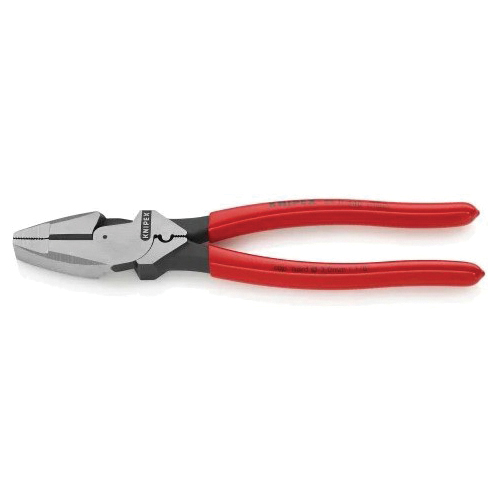 Lineman's Pliers, Knipex, 9-1/2 in OAL, 1/8 in Steel Wire, 3/16 in Nail Cutting Capacity, 2 in W Jaw - 2