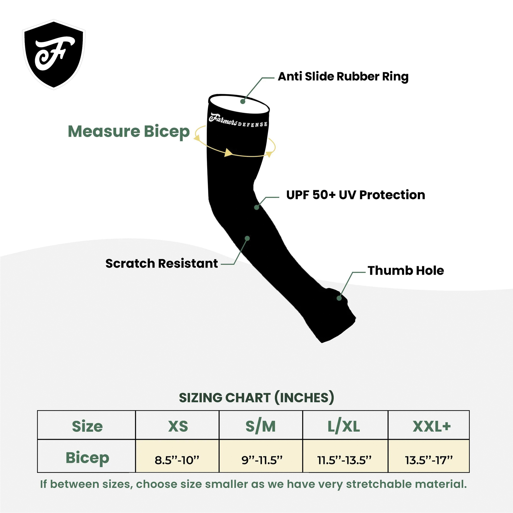 Farmers Defense SLV-FGN-LXL Protection Sleeve, L/XL, Polyester/Spandex, Forest Green - 4