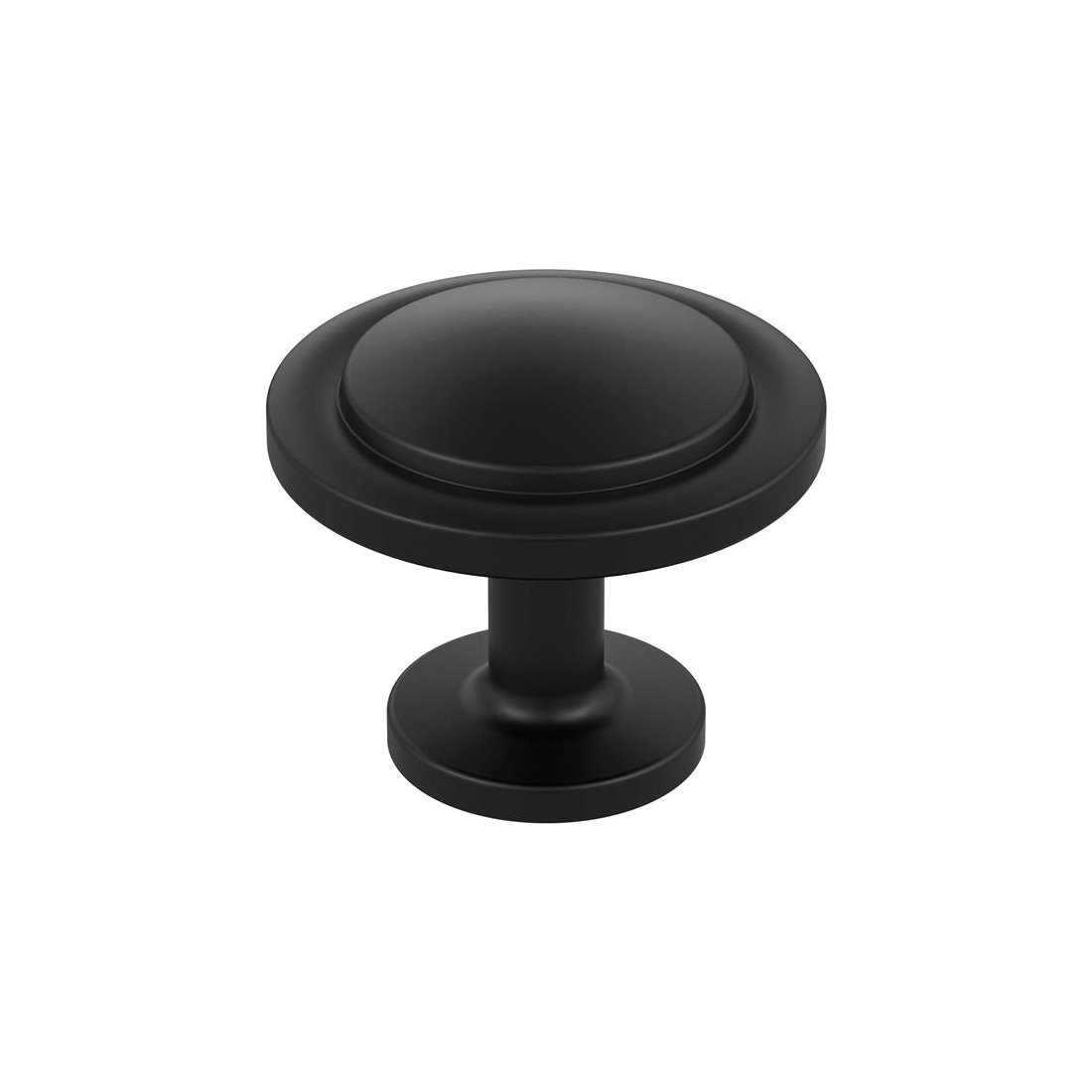 Loop Series BP37025MB Cabinet Knob, 1 in Projection, Zinc, Matte Black