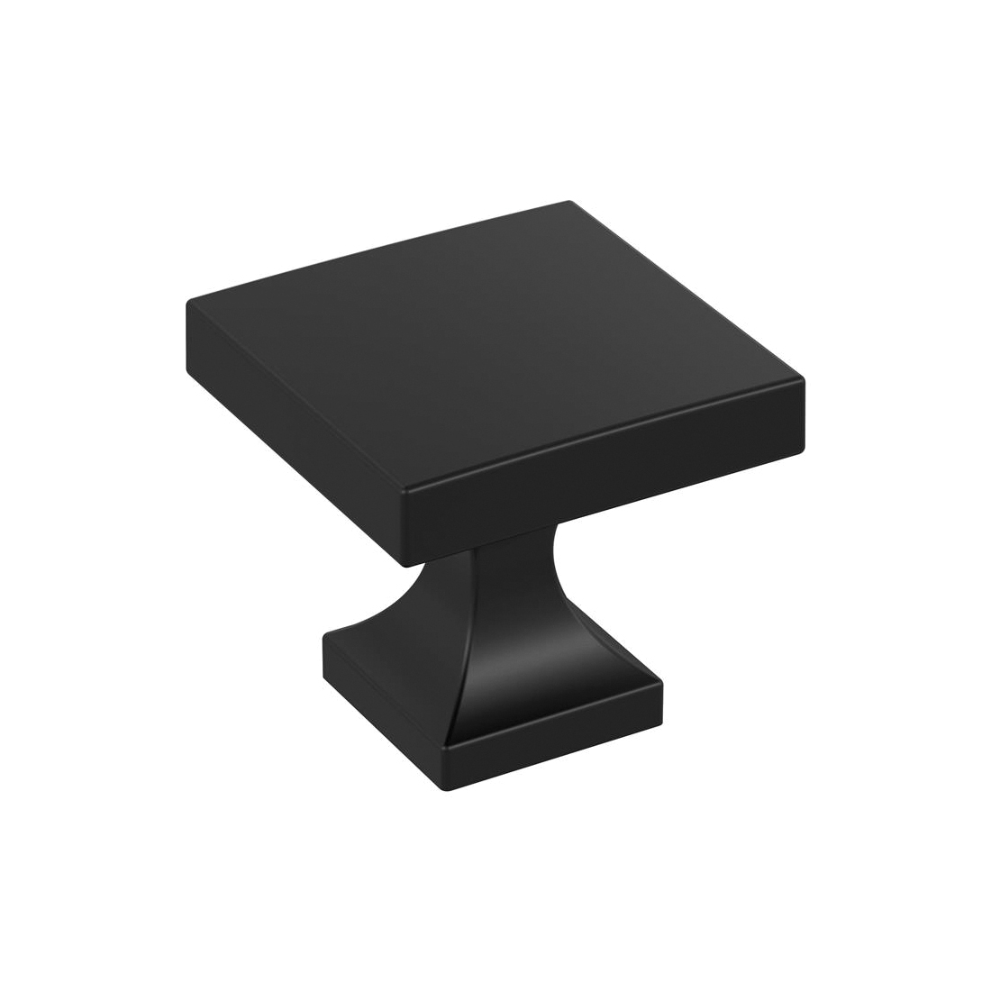 Pedestal Series BP37024MB Cabinet Knob, 1 in Projection, Zinc, Matte Black