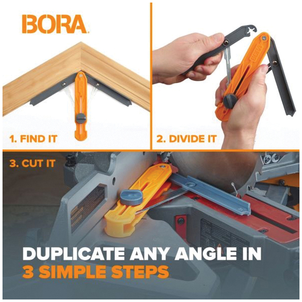 Bora Portamate 530402 MiteriX Compact Angle Duplicating Tool, Plastic, Orange - 4