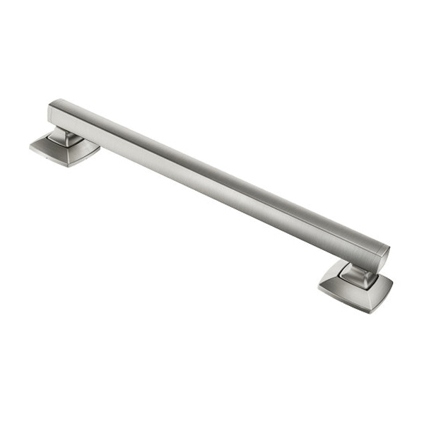 Moen Boardwalk Series YG3216BN Designer Grab Bar, 16 in L Bar, 500 lb, Stainless Steel, Brushed Nickel - 1