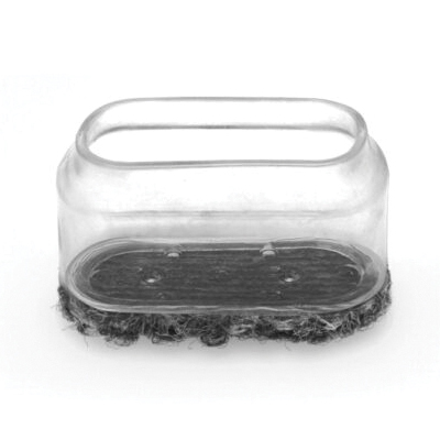 Sleeve Berber Glide, Slipstick, Nylon, Clear, 1-5/16 in L x 1-7/8 in W x 1/4 in THK Dimensions - 4