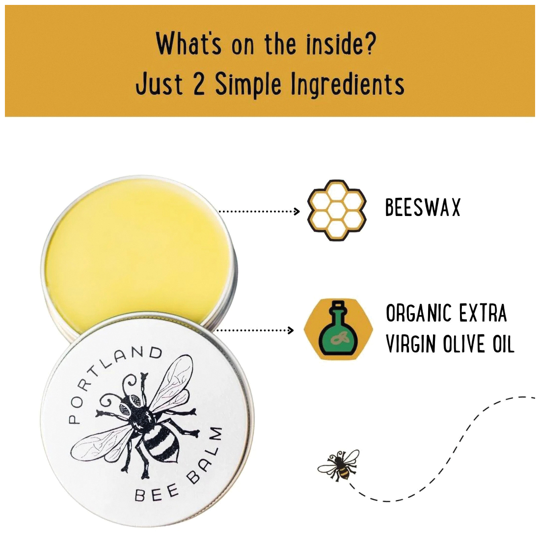 Portland Bee Balm SIMPLE SALVE Series 130 Skin and Hand Balm, 2 oz, Tin - 5