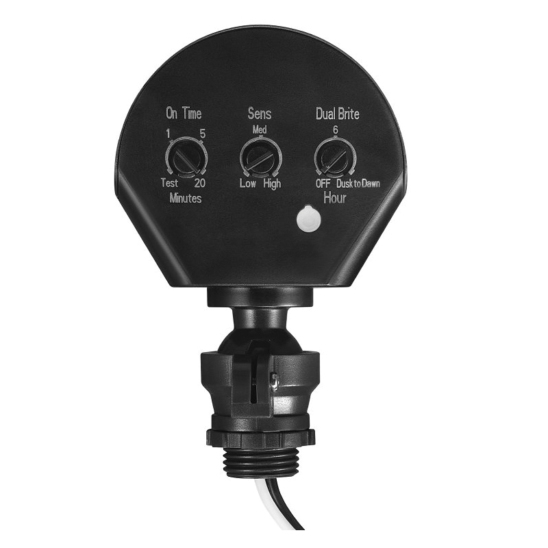 globe 17000184 Flood Light Replacement Sensor, 240 deg Detection, Black - 3