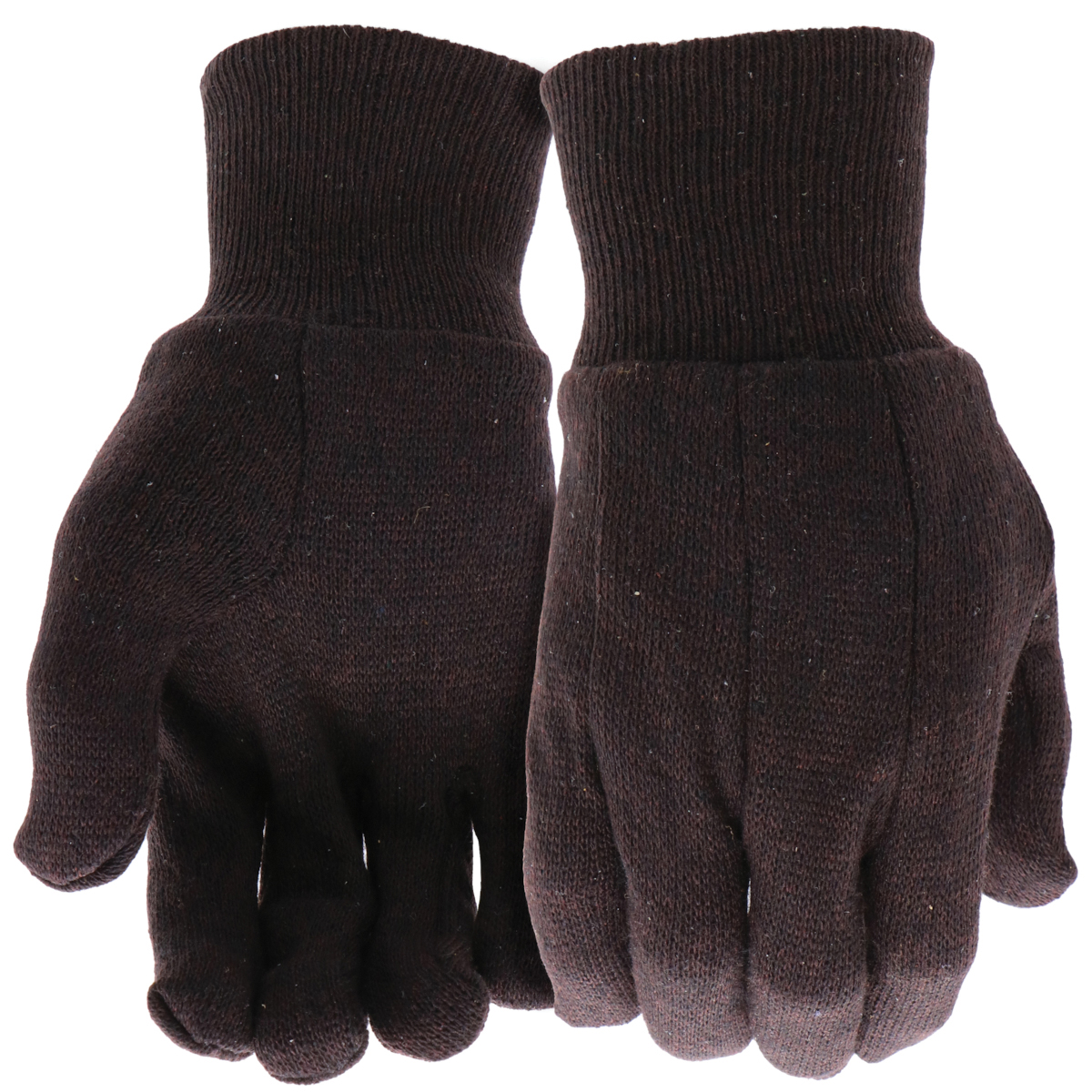 B61061-S Work Gloves, S, Straight Thumb, Slip-On Cuff, Jersey, Brown