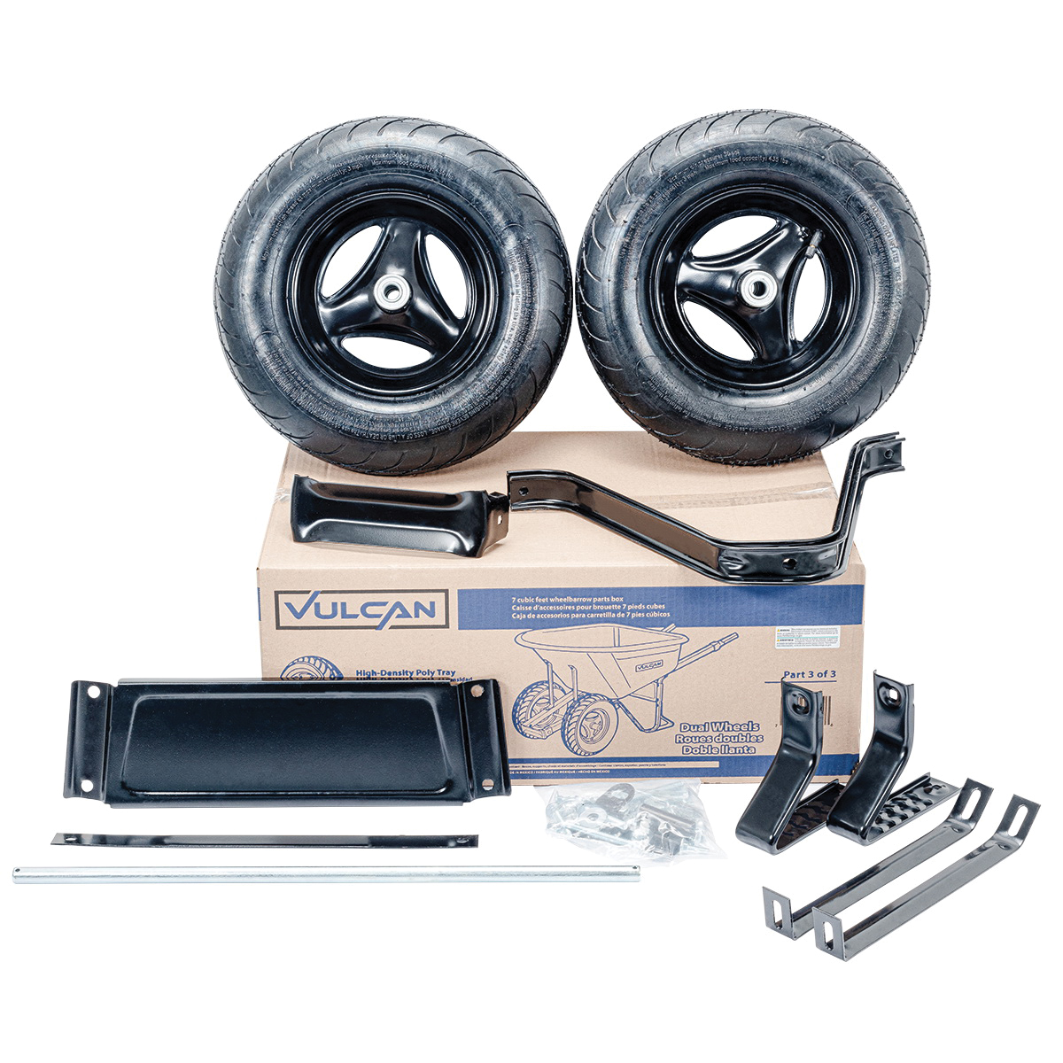 BOX- PH7-S-2W-OR Wheelbarrow Accessory Box, For: 7 cu-ft Poly Wheelbarrow Kit