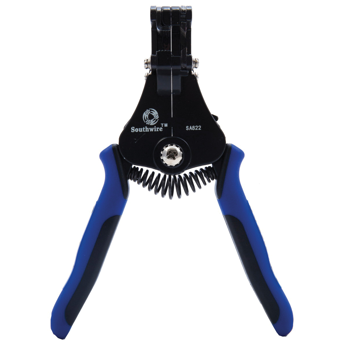 SA822 Automatic Wire Stripper, 22 to 8 AWG Solid, 24 to 10 Stranded Stripping, 7 in OAL, Cushion Grip Handle