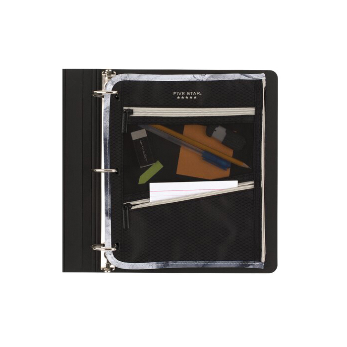 Five Star 50642 Flat Zipper Pouch, Polyester, For: 3-Ring Five Star 50642 Flat Zipper Pouch, Polyester, For: 3-Ring