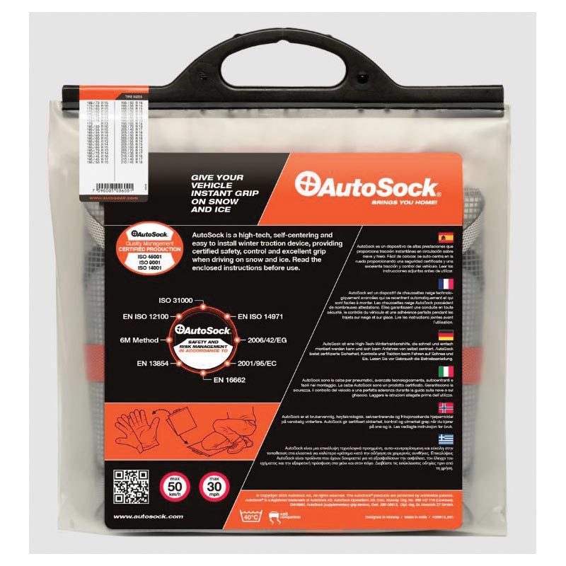 AutoSock 600 High-Performance Snow Socks, Lightweight, El AutoSock 600 High-Performance Snow Socks, Lightweight, El