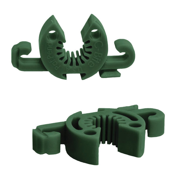 Stake Clip, C-Bite, Plastic, For: 7/16 in Garden Stakes - 2
