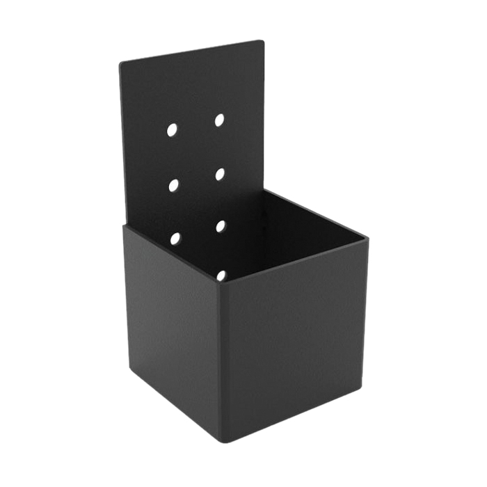 Toja Grid KNECT Series G021068MB1 Wall and Railing Bracket, Steel, Black, For: 4 x 4 Wood Posts