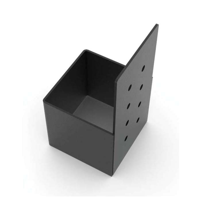 Toja Grid KNECT Series G021068MB1 Wall and Railing Bracket, Steel, Black, For: 4 x 4 Wood Posts